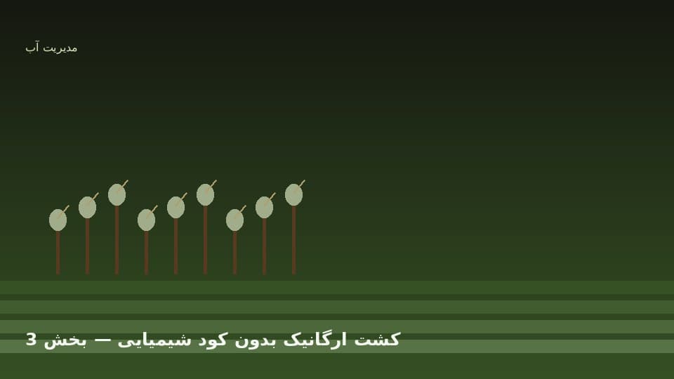 مدیریت آب و کنترل علف‌های هرز بدون سم